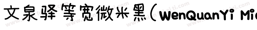 文泉驿等宽微米黑（WenQuanYi Micro Hei Mono）字体转换